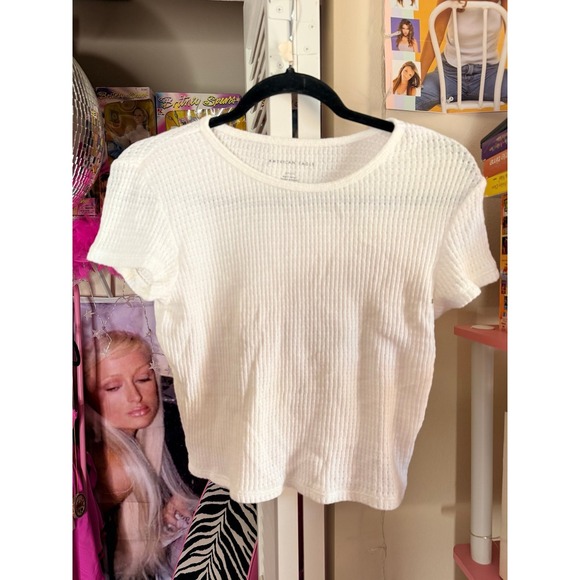 American Eagle By Payless Tops - American Eagle Cream‎ Size Medium crop top